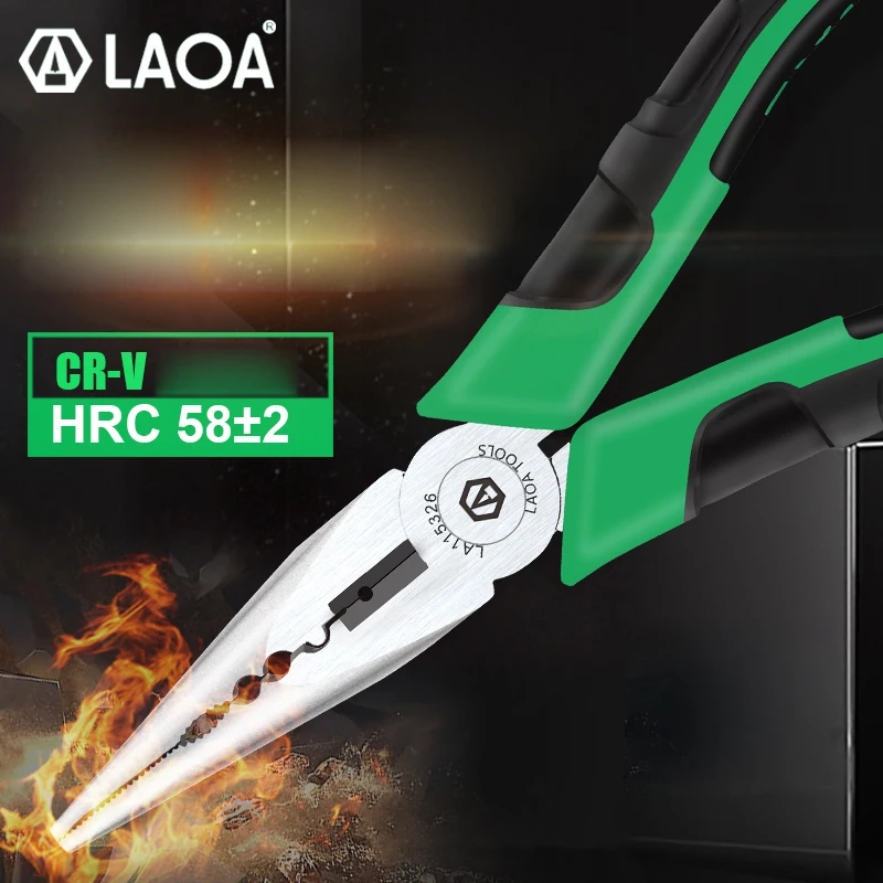 

LAOA 6" Multi-function Long Nose Pliers High Hardness stainless Steel Needle nose Pliers
